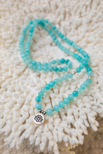 Load image into Gallery viewer, Aquamarine Mala Bead Necklace
