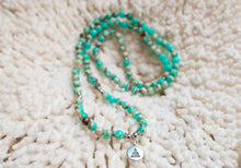 Load image into Gallery viewer, Turquoise Mala Bead Necklace
