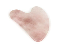 Load image into Gallery viewer, Luxe Rose Quartz and Rose Gold Face Roller and Gua Sha Stone Set
